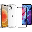 Capinha Capa Compatível Com Iphone 15 Tela 6.1 Borda Anti Queda Transparente+ Película 3D